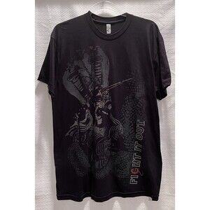 NEW Fight it Out Snake Dragon Graphic T Shirt Adult L MMA Viking Warrior Comic